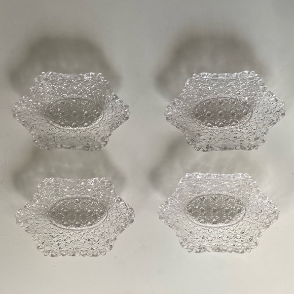 EAPG Gillinder & Sons Daisy and Buttons Antique Berry Nappy Bowl - Set of 4 - Picture 4 of 12